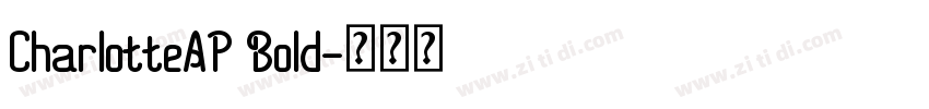 CharlotteAP Bold字体转换